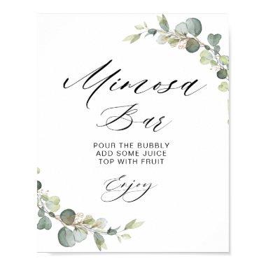 eucalyptus sage green  mimosa bar poster