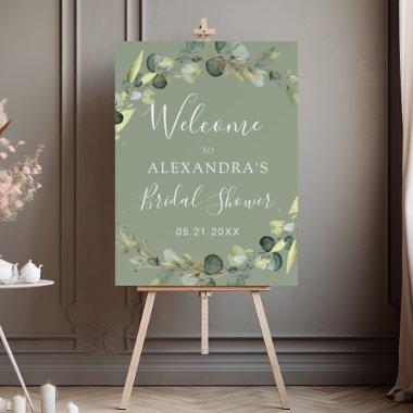 Eucalyptus Sage Green Greenery Bridal Shower Foam Board