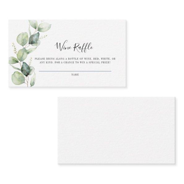 Eucalyptus Script  Wine Raffle Enclosure