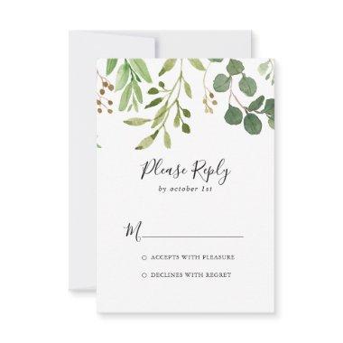 Eucalyptus Simple Brown Floral RSVP