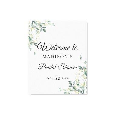 Eucalyptus Simple Floral  Welcome Canvas Print