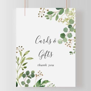 Eucalyptus Simple Floral Invitations and Gifts Sign