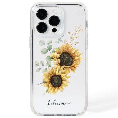 Eucalyptus Sunflower  Script Speck iPhone 14 Pro Max Case