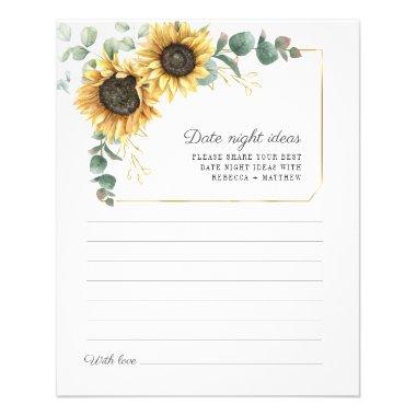 Eucalyptus Sunflower Date Night Ideas Invitations Flyer
