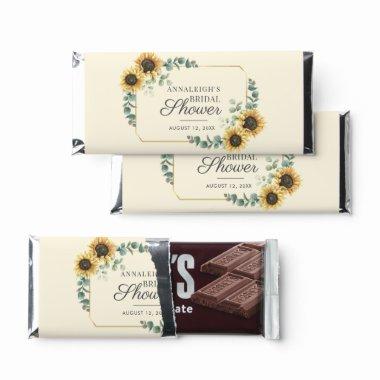 Eucalyptus Sunflower Floral Bridal Shower Hershey Bar Favors