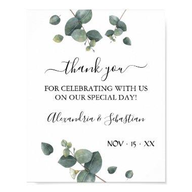 Eucalyptus thank you Invitations poster