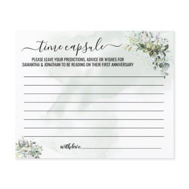 Eucalyptus Time capsule advice bilingual Invitations