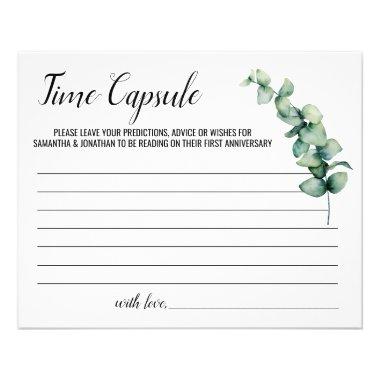 Eucalyptus Time Capsule Advice for Couple Invitations Flyer