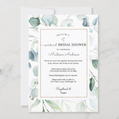 Eucalyptus Virtual Bridal Shower Invitations