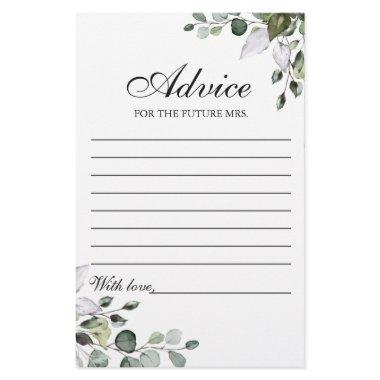 Eucalyptus Watercolor Floral Advice Card