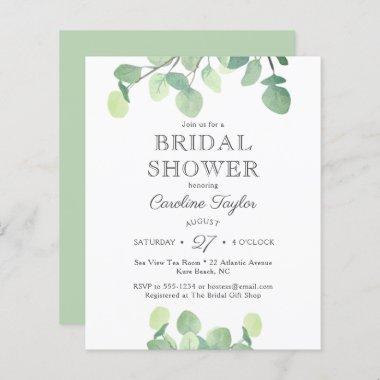 Eucalyptus Watercolor Greenery Bridal Shower