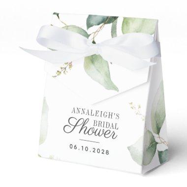 Eucalyptus Watercolor Greenery Bridal Shower Favor Box
