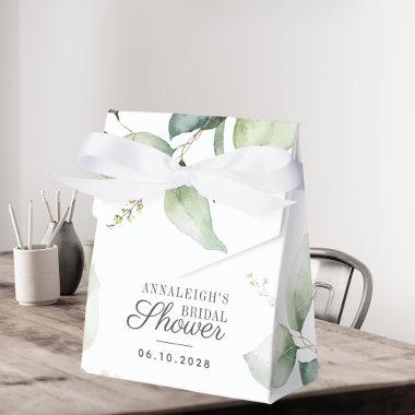 Eucalyptus Watercolor Greenery Bridal Shower Favor Boxes