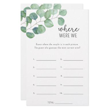 Eucalyptus - Where were we  game