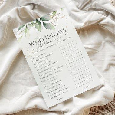 Eucalyptus Who Knows Bride Best  Game