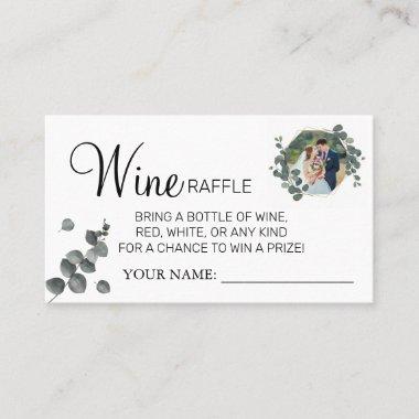 Eucalyptus Wine raffle ticket Bridal Shower Invitations