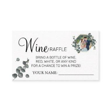 Eucalyptus Wine raffle ticket Bridal Shower Invitations