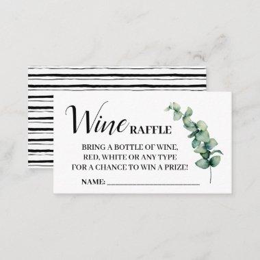 Eucalyptus Wine Raffle Ticket Invitations Bridal Shower
