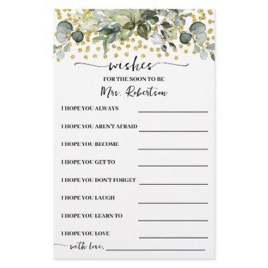 Eucalyptus Wishes for the Soon to be Mrs  Flye Flyer