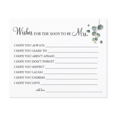 Eucalyptus Wishes for the Soon to be Mrs  Flyer