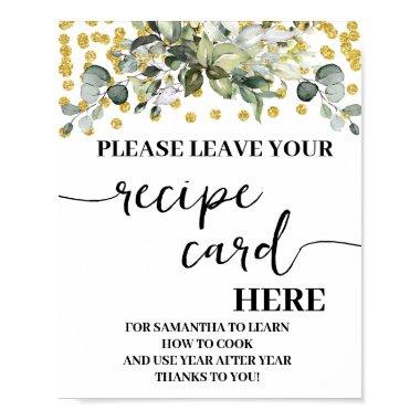Eucalyptus with Gold Leave Your Recipe  Sign