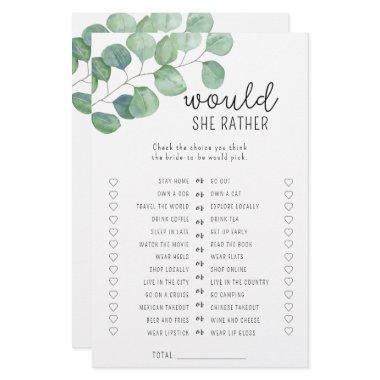 Eucalyptus - Would she rather  game