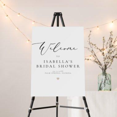 EVELYN Elegant Calligraphy Bridal Shower Welcome Foam Board