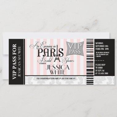 Evening in Paris Bridal Shower Invitations