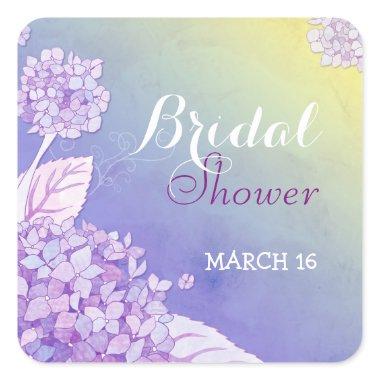 Evening Purple Hydrangeas  Square Sticker