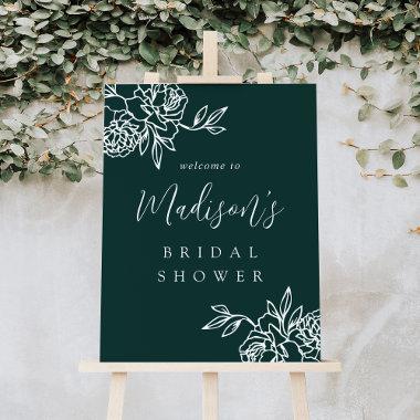 Evergreen Secret Garden Bridal Shower Welcome Sign