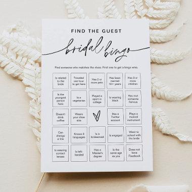 EVERLEIGH Find the Guest Bridal Shower Bingo Game Invitations