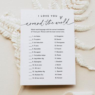 EVERLEIGH I Love You Around The World Bridal Game Invitations