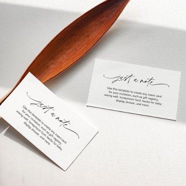 EVERLEIGH Minimalist Enclosure Invitations - Just a Note