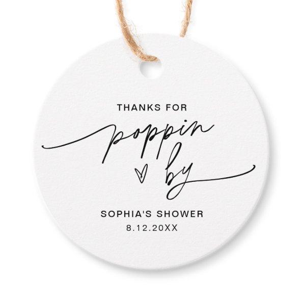 EVERLEIGH Popcorn Favor Thanks for Poppin By Favor Tags