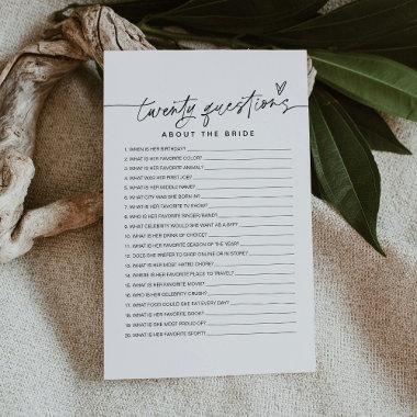 EVERLEIGH Twenty Questions About the Bride Game
