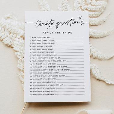 EVERLEIGH Twenty Questions About the Bride Game Invitations