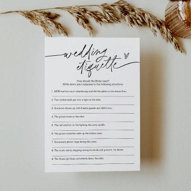 EVERLEIGH Wedding Etiquette 911 Bridal Shower Game Invitations