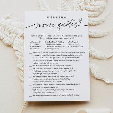 EVERLEIGH Wedding Movie Quotes Bridal Shower Game Invitations