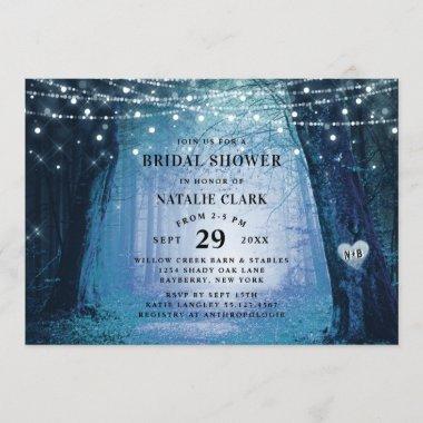Evermore | Enchanted Forest Blue Bridal Shower Invitations