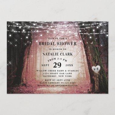 Evermore | Enchanted Forest Pink Bridal Shower Invitations