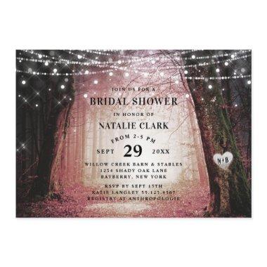 Evermore | Enchanted Forest Pink Bridal Shower Invitations