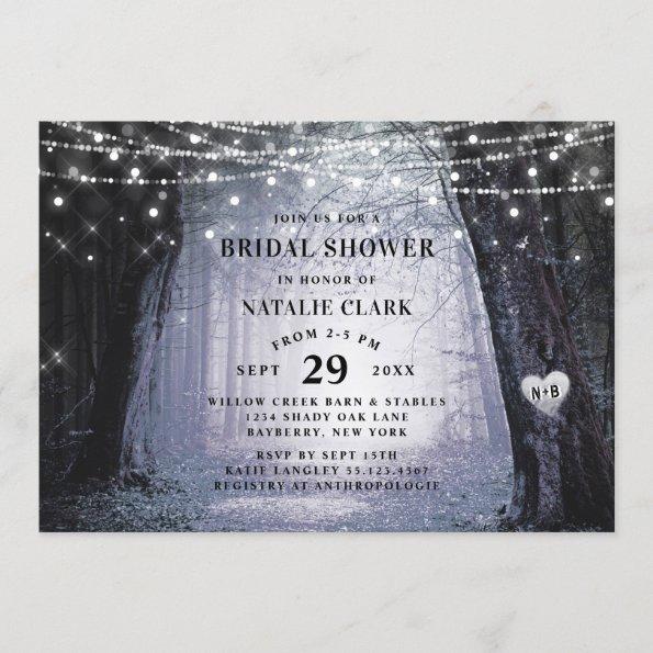 Evermore | Enchanted Forest Purple Bridal Shower Invitations