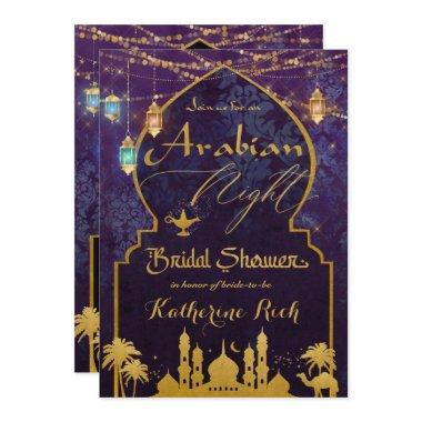 Exotic Arabian Nights Lanterns Bridal Shower Invitations