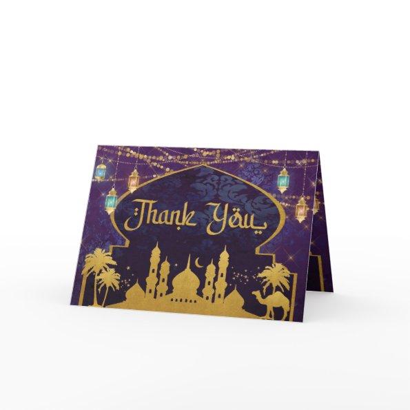 Exotic Arabian Nights Lanterns Camels Lamp Thank You Invitations