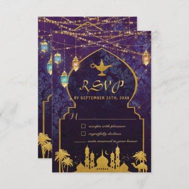 Exotic Arabian Nights Moroccan Lanterns  RSVP Card