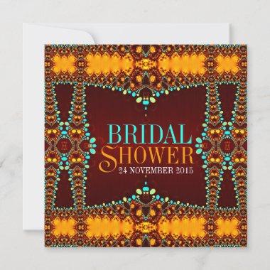 Exotic boheindian Bridal Shower Invitations