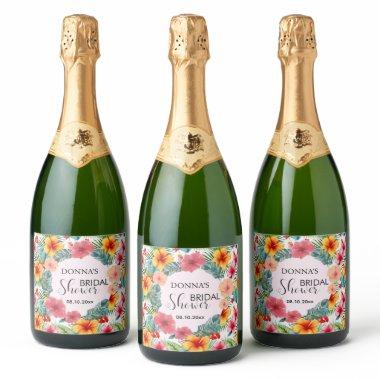 Exotic Floral Hawaiian  Sparkling Wine Label