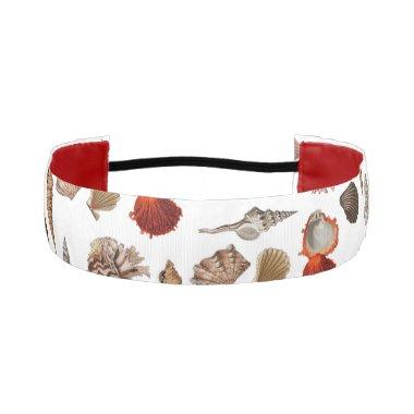 Exotic Seashell Beach Theme Athletic Headband