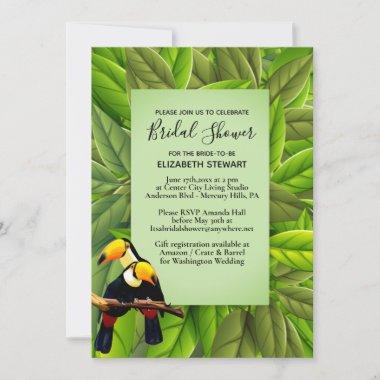 Exotic Toucan w/ Gift Registry Bridal Shower  Invitations