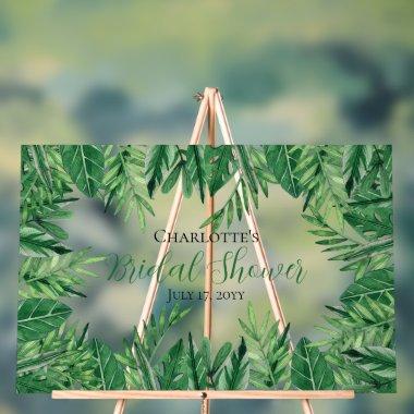 Exotic Tropical Leaves Greenery  Acrylic Sign